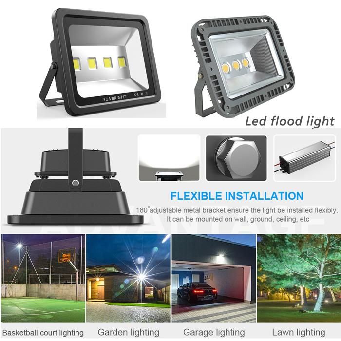 60W RGB Sensor Flood Street Lamp Flood Light Spotlight