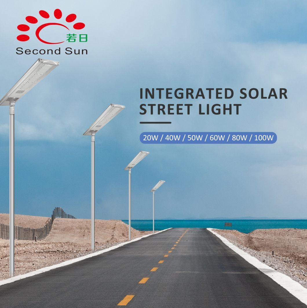 High Quality Outdoor Lighting 80W 100W 120W All in One Integrated LED Solar Street Lights