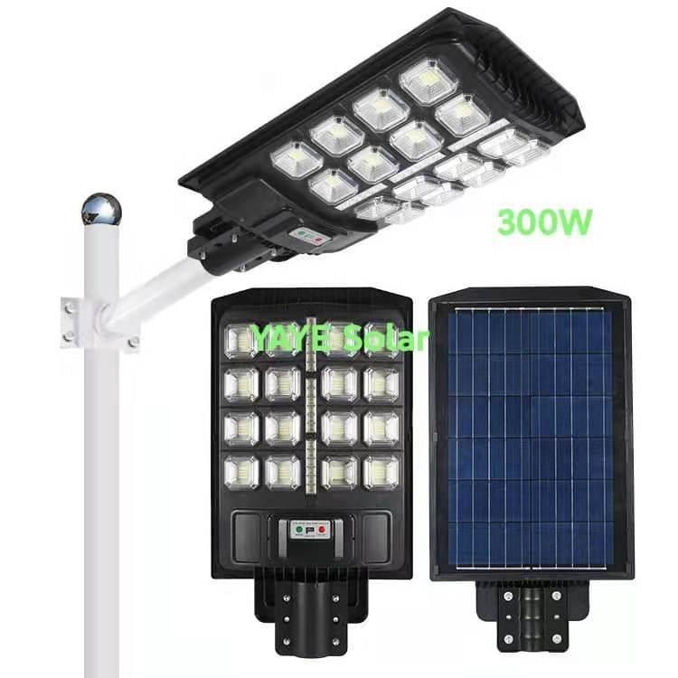 Yaye 18 Factory Price Best Service 100W/200W/300W Motion Sensor Energy Saving Integrated Solar Street Light (Best Supplier: Zhongshan YAYE Lighting Co., Ltd)