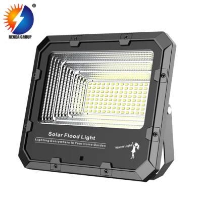 Factory Wholesale Die-Casting Aluminum Frame Outdoor Land LED Solar Power Flood Lamp