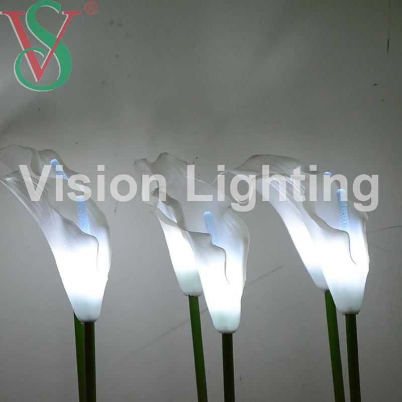 Outdoor Use Christmas LED Calla Lily Decoration Flower Light