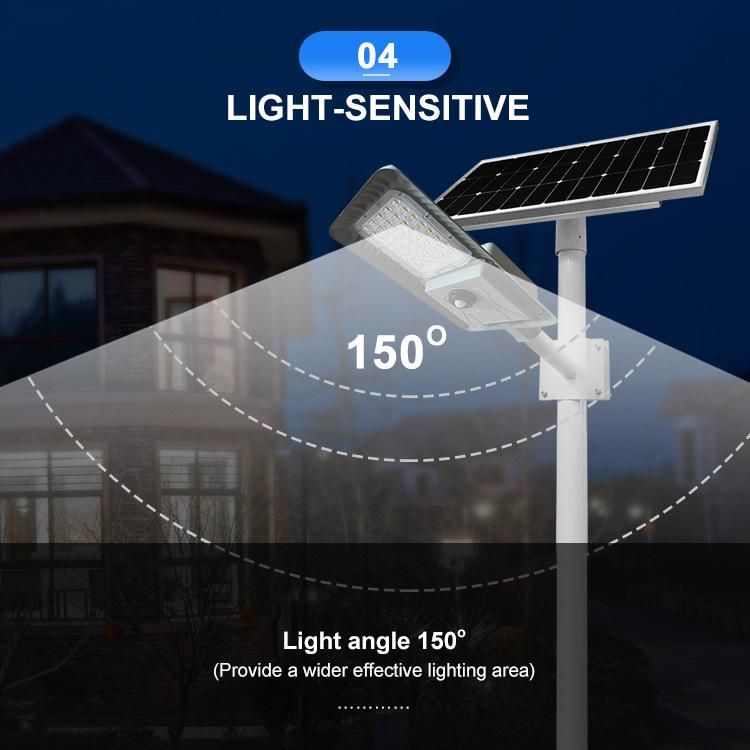 Newest Separate Type 150-160lm/W 3030 LED Chips Solar Street Light