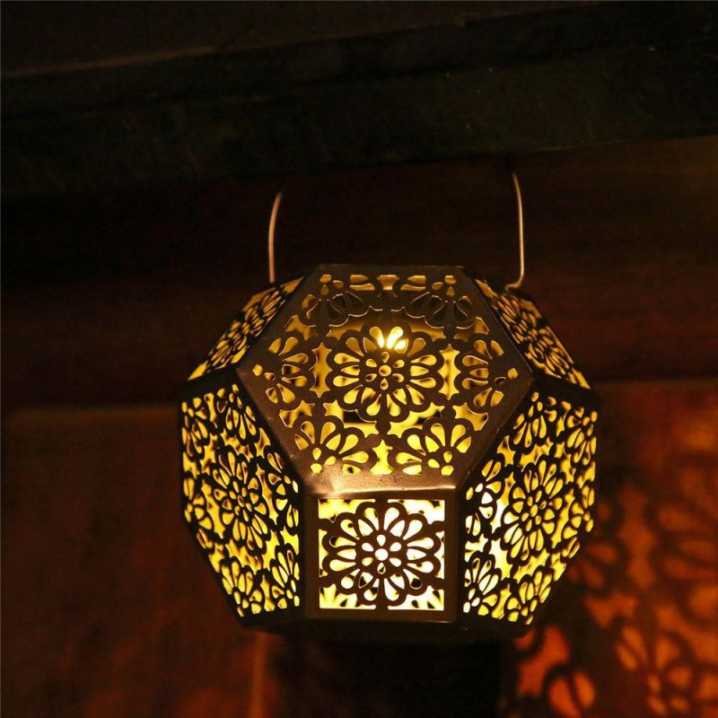 Outdoor Garden Courtyard Patio Hanging Solar Lamps for Christmas Holiday Landscape