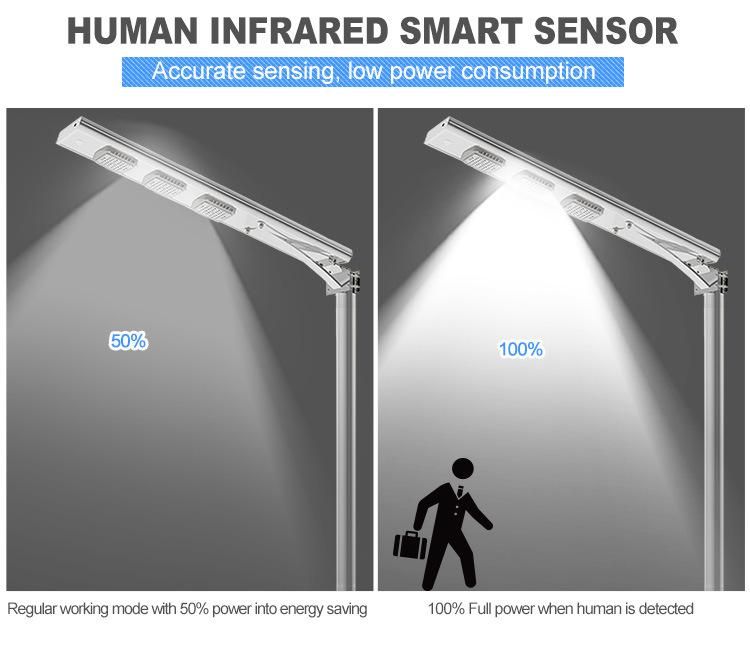 PIR Sensor Integrated 60W 3030 LED Chips Solar LED Lamp