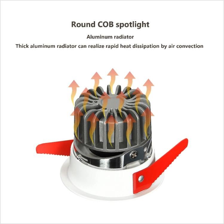 Round COB 10W Hotel Recessed Ceiling Spot Light