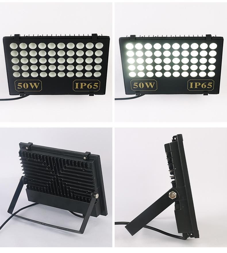 6 Kv 10kv 20kv Temperature Resistance HD Tempered Glass Outdoor 100W LED Flood LED Lights IP66 Waterproof Spotlight Solar Flood Light