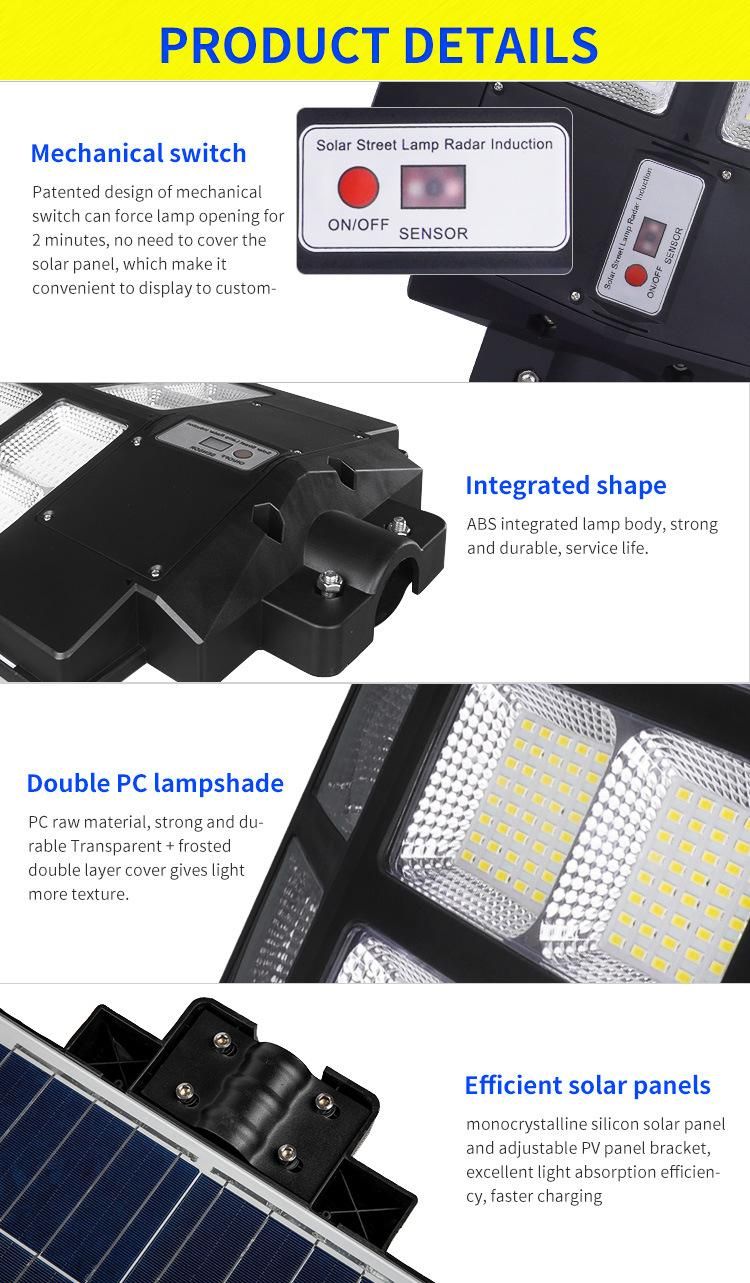 Bspro Manufacturers All in One Outdoor Hot Sell Cheap Price IP65 Lamp Solar Panel Street Light