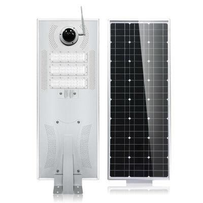 2MP CCTV Camera Outdoor 80W LED Solar Monitoring Street Light