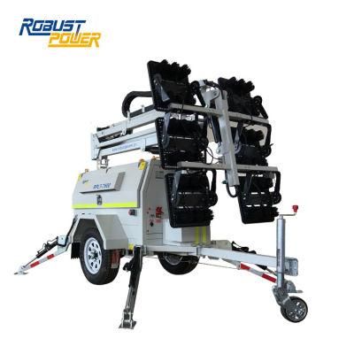 Mining 9m Hydraulic Stabilizer Supporting Towable Light Tower