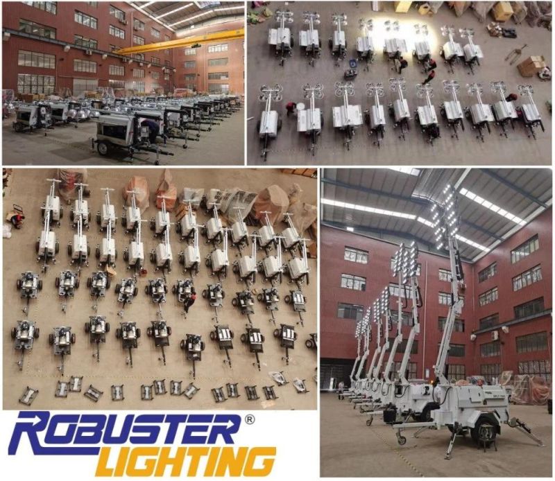 8kw Metal Halide Construction Trailer Mobile Lighting Tower