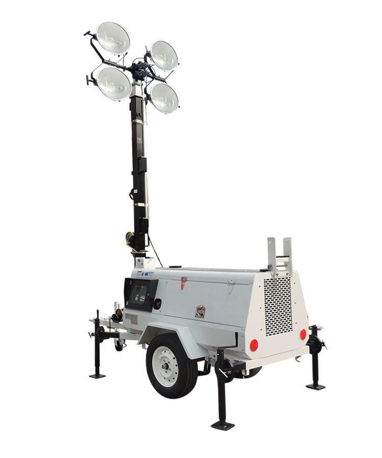 9m Mobile Light Tower with 4X1000W Metal Halide Kobuta Engine