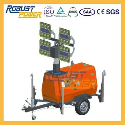 6~8kw LED Light Tower Generator Outdoor Portable Lighting Tower