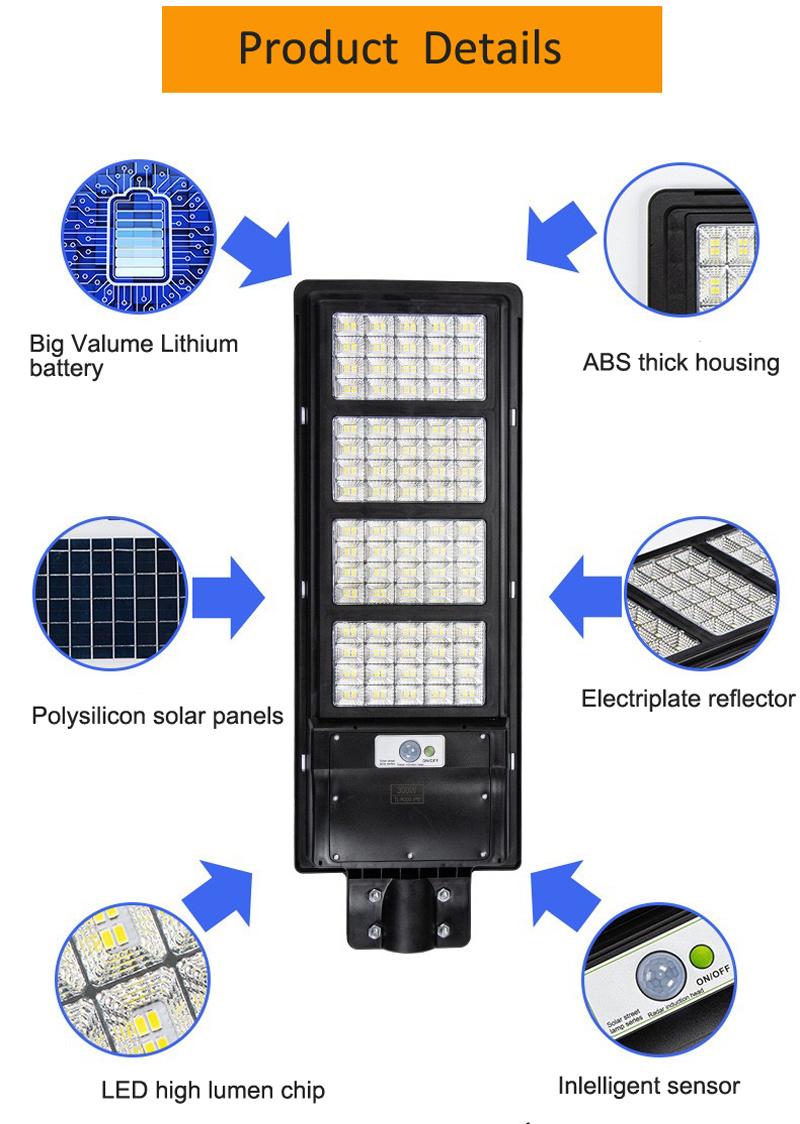 Hot Solar High Efficiency Lamp Outdoor Waterproof IP65 Ultra Bright Good Price LED Solar Powered Street Light