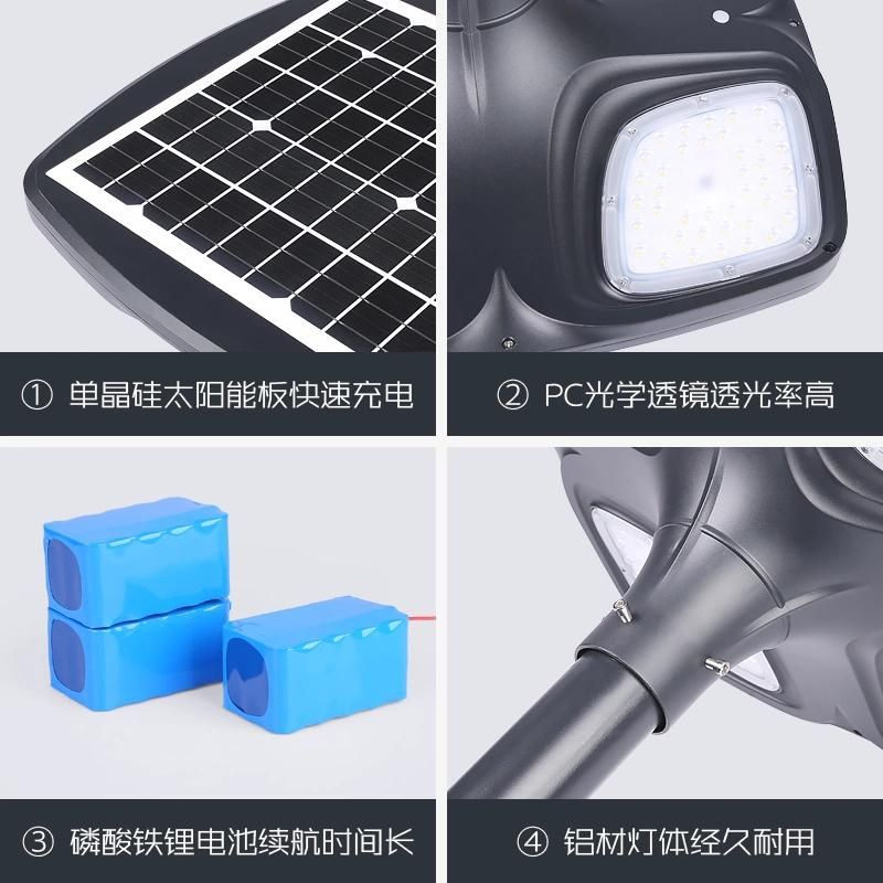 New Design Outdoor Waterproof 40W Cold White Solar Powered LED Light