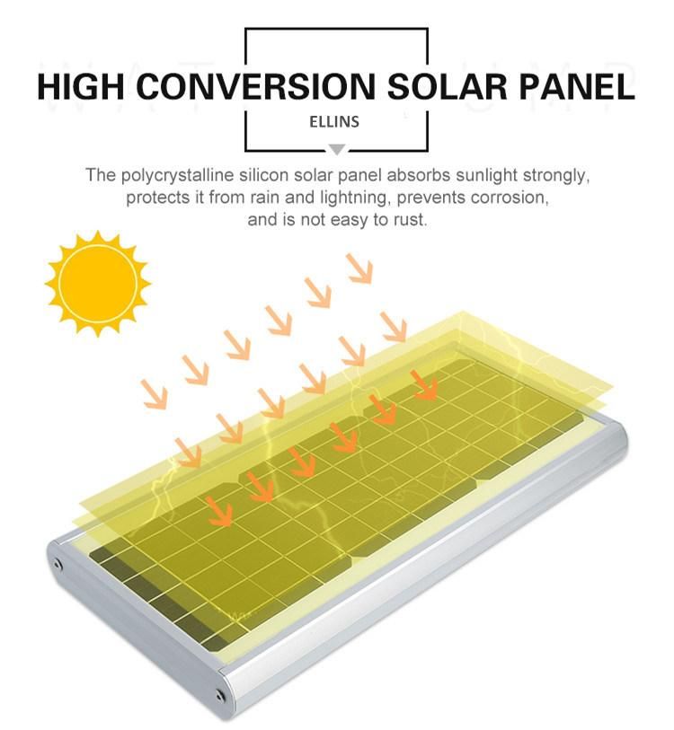 High Brightness 50 100 150 Watt Solar All in One LED Street Lamp