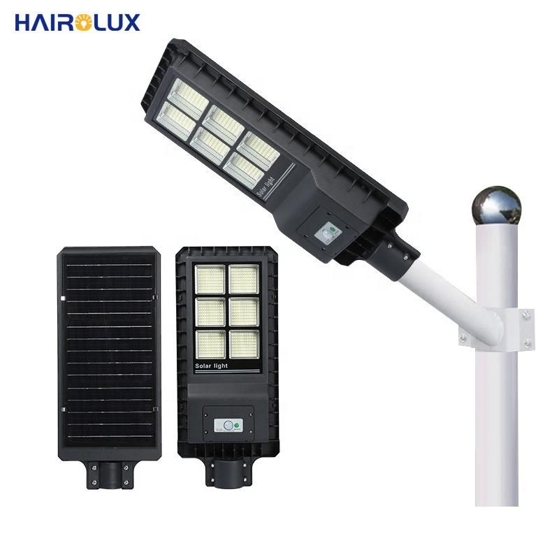 Hairolux Project IP65 High Quality Super Brightness Sensor SMD 60W 120W 180W 6500K All in One LED Solar Street Light