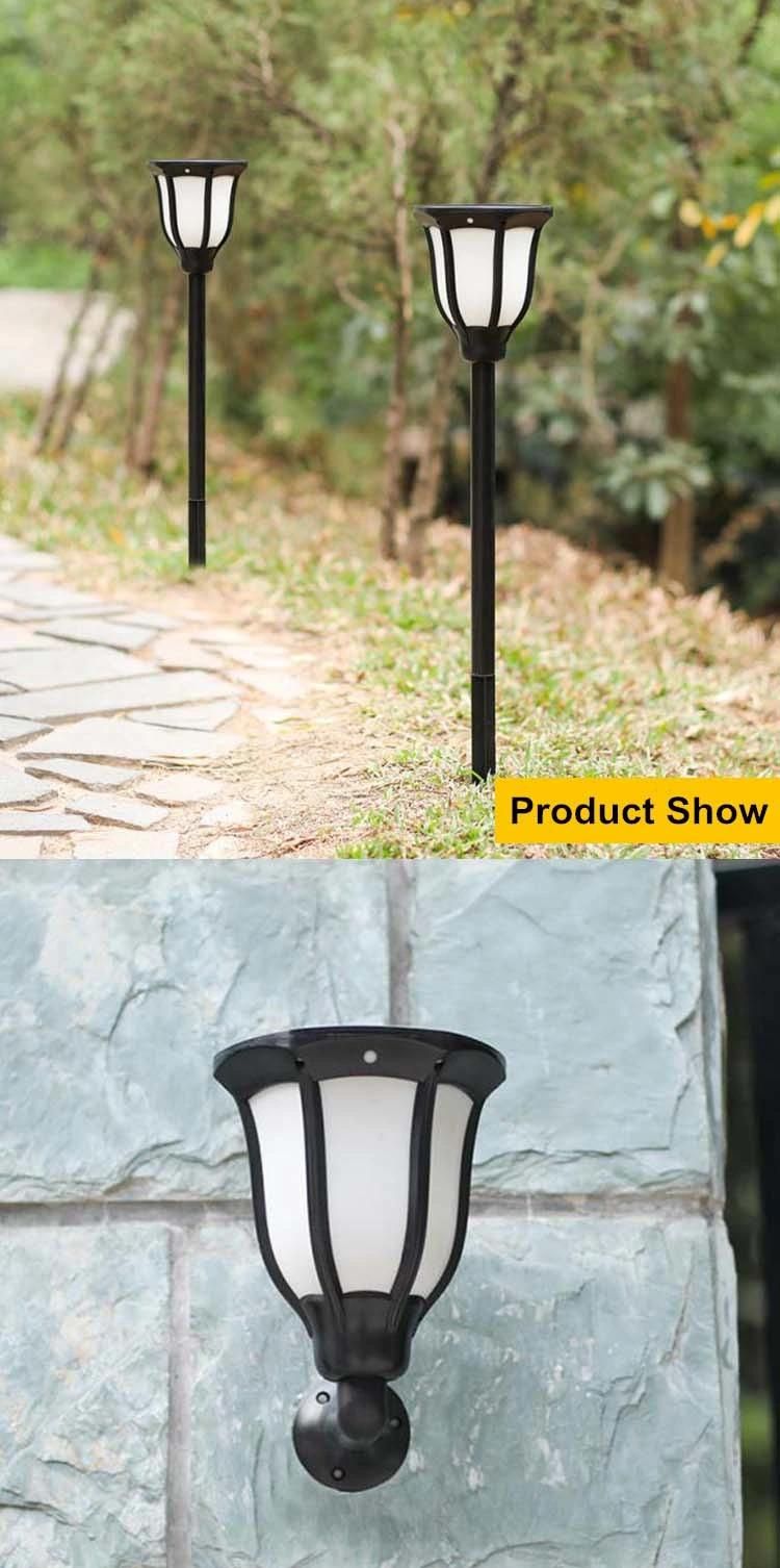 Waterproof Solar Lights Flame Flickering Solar Garden Lawn Lamp