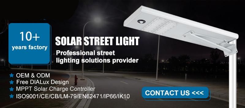 Hairolux Outdoor Solar Powered Aluminum Lamp Streetlight Integrated All in One Solar LED Street Light