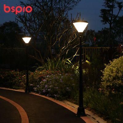 Bspro Garden Street Lights Outdoor Decorative LED Landscape Light Pole Decoration Garden Solar Garden Pole Light