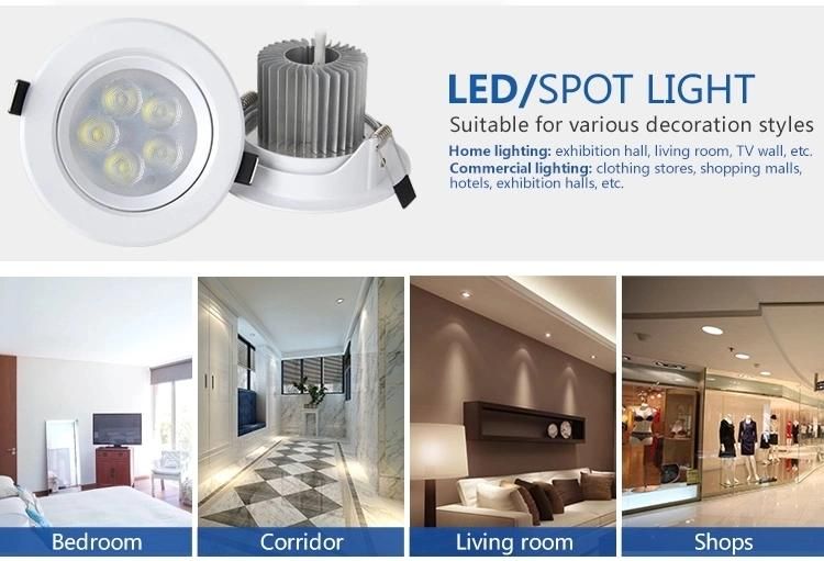 LED Downlight Ceiling Recessed Downlight Round Panel Light Home Store Use 3W 5W 7W 9W 12W