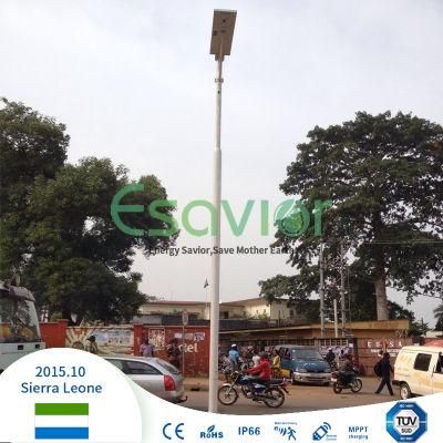 Esavior 60W Outdoor All-in-One Integrated Solar Street Light LED Light Power Lamp with Motion Sensor 25 Years Lifespan