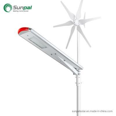 Sunpal Hot Selling 50 60 70 80 Watt 2800K 6500K Ies Certification Solar Wind Powered Road Light for Windy Country