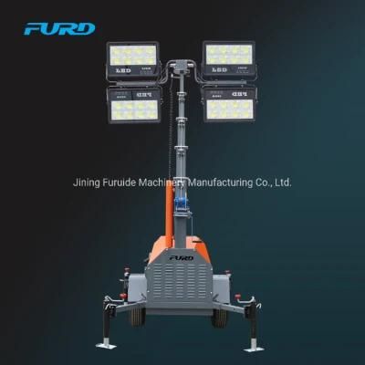 Manual Mast Gasoline Light Tower for Construction Emergency Lighting