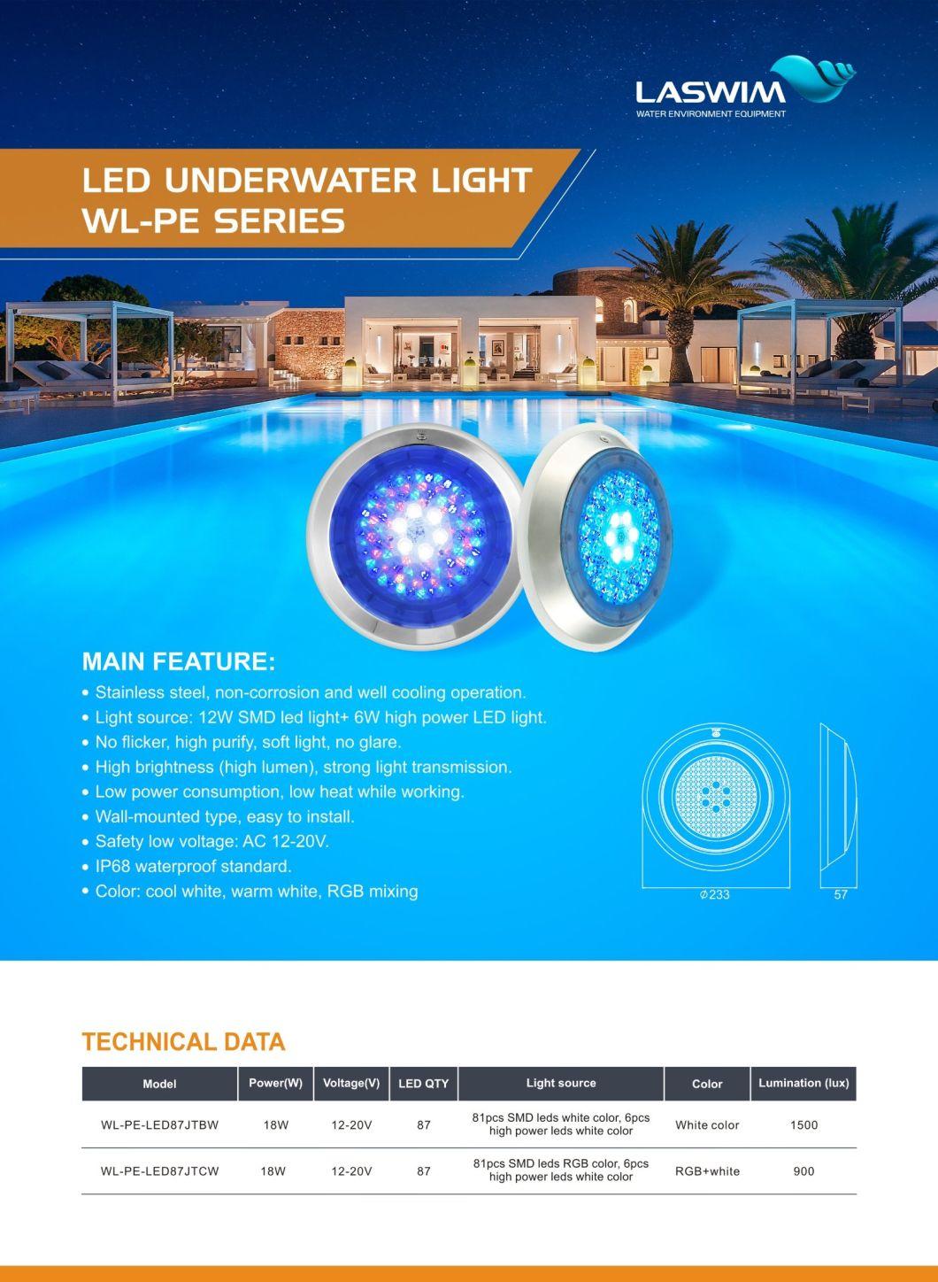 High Performance IP68 CE Certified Swimming Pool LED Light