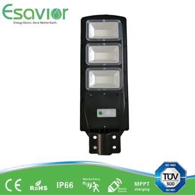 90W Solar Powered All in One Integrated LED Solar Street/Road/Garden Light with Motion Sensor