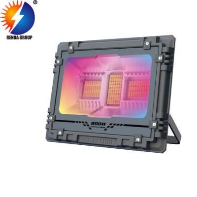 Renda Group 800W IP67 Solar Lawn LED Outdoor Garden Flood Lightings with RGB