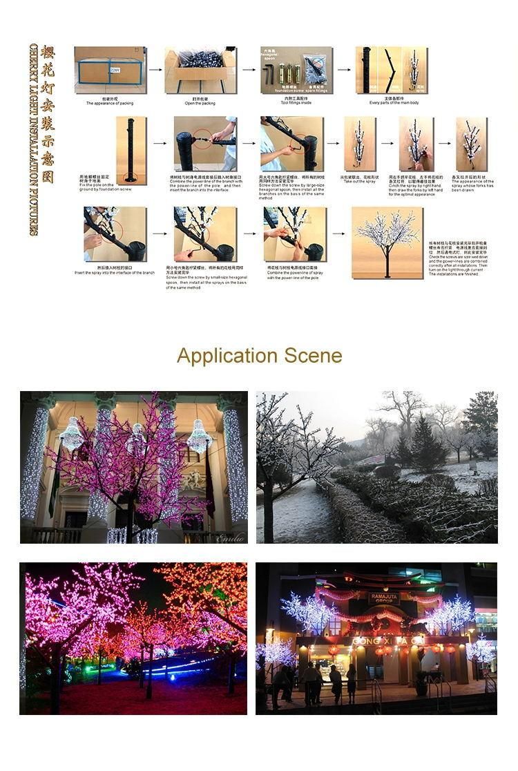 Cherry Tree Holiday Christmas Decoration LED Light