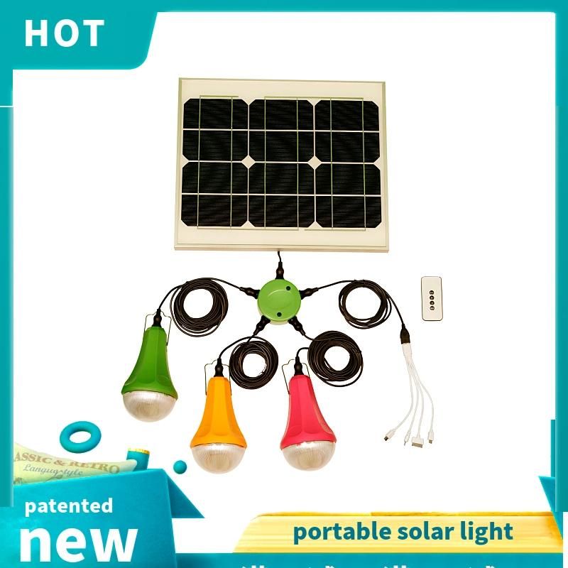 25W Solar Light Solar Home Lighting 5200mAh Portable Home Solar Power System with 3 PCS Bulbs