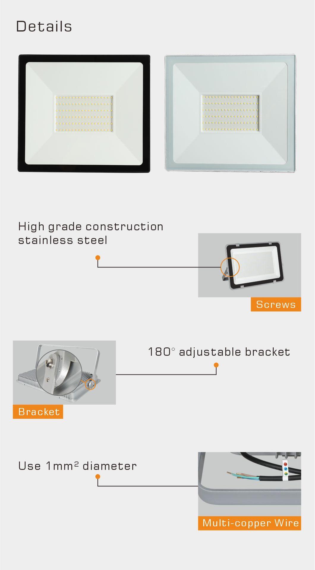 High Power LED Floodlight Outdoor IP65 Projector for Stadium