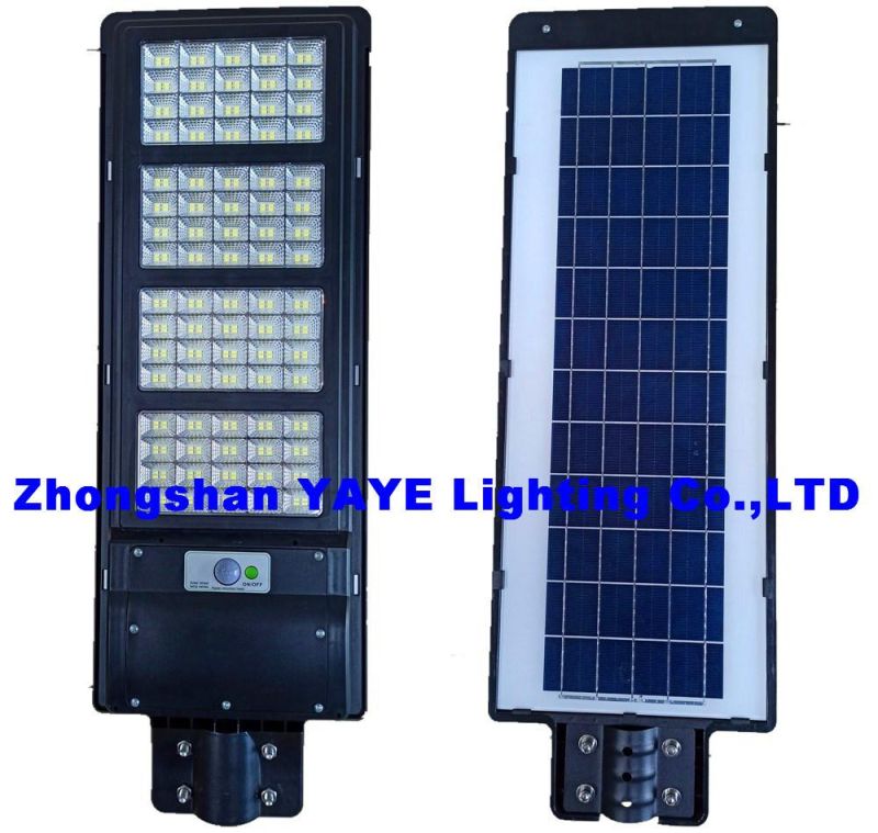 Yaye 2021 Hot Sell 150W Outdoor All in One Solar LED Garden Road Street Light with 1000PCS Stock/Radar Sensor/Remote Controller/ 3 Years Warraty