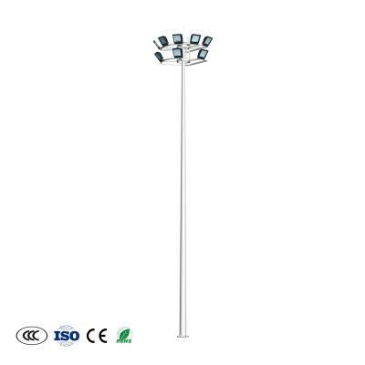 15m to 45m Studium Airport Square Football Galvanized Steel Round Conical Polygonal High Mast Pole Post for Lighting