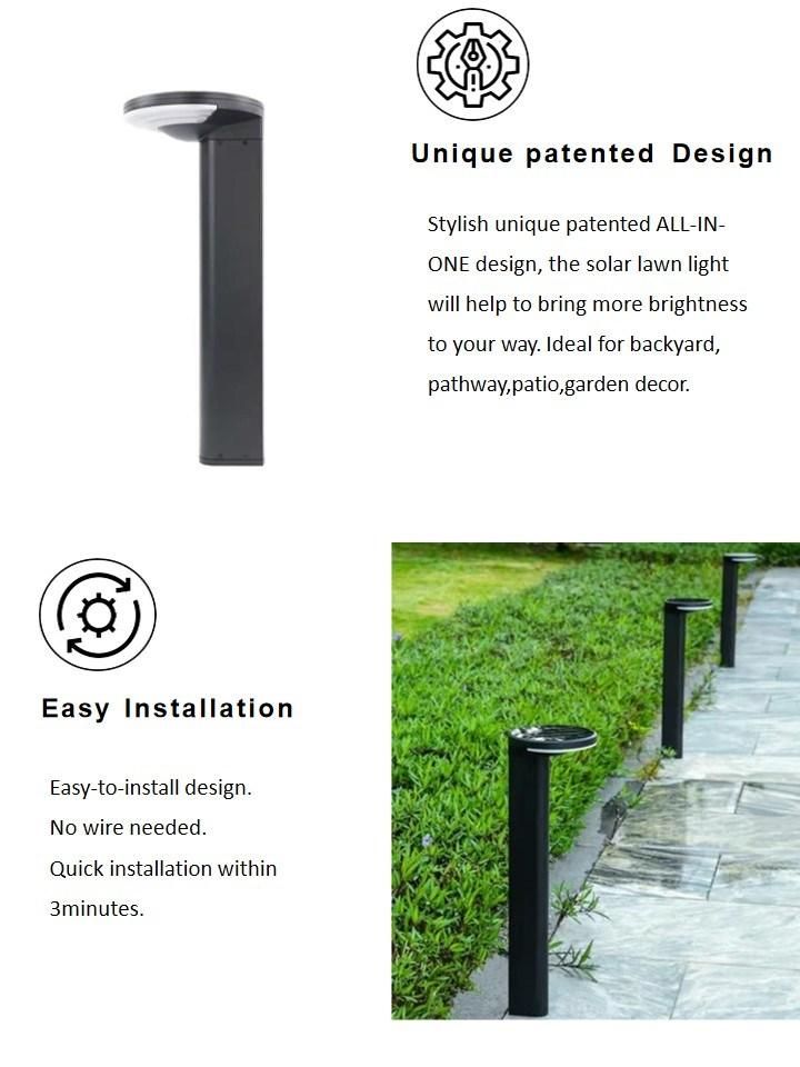 LED Post Deck Pathway Christmas Light Wall Solar Powered Garden Lights