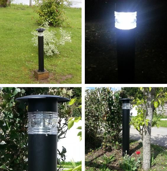 High Power LED Work Lights Standing Pole 80cm Solar Power Garden Light with Luz LED Lamp