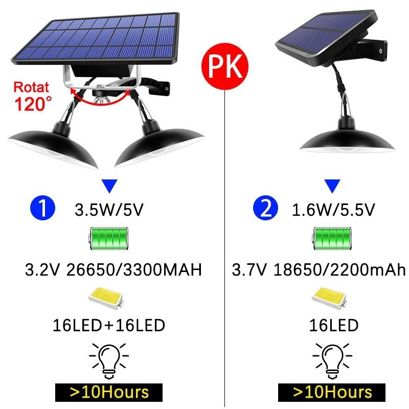 Double Head Solar Lamp