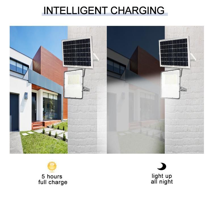 Manufacturer New Design Remote Control Home Projector Solar Security Light High Output 100W LED Solar Flood Light Outdoor