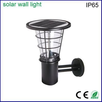 Smart Remote Control Wall Lighting Outdoor Solar Lamp Wall Mount Install IP65 with Warm+White LED Light