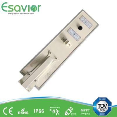 Esavior IP66 5000-6000lm Waterproof All in One Integrated LED Solar Street Lights Outdoor Lamp with PIR and TUV/CE/Rosh Certificate