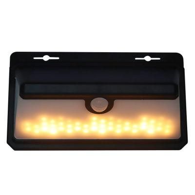 China Supplier IP65 Waterproof Motion Sensor Battery Power Energy Smart Lamp 3W Solar Sensor LED Wall Light for Garden