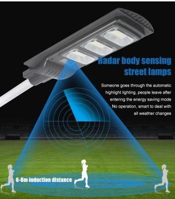 120W Outdoor IP65 Waterproof Integrated Solar LED Street Light