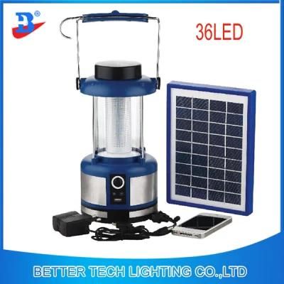 LED Solar Lamp with Mobile Charge and FM Radio Suitable for Camping and Outdoor Lighting