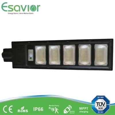 Esavior 150W Solar Powered All in One LED Solar Street Light for Residential/Pathway/Roadway/Garden/Wall Lighting