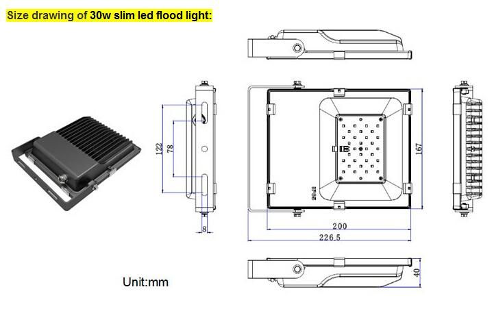 Super Bright 30W LED Floodlight Warm White, Outdoor Security Lights