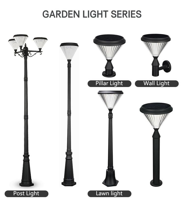 Aluminum Optically Controlled 30W House Yard Waterproof LED Solar Garden Courtyard Light House Integrated LED Solar Garden Light