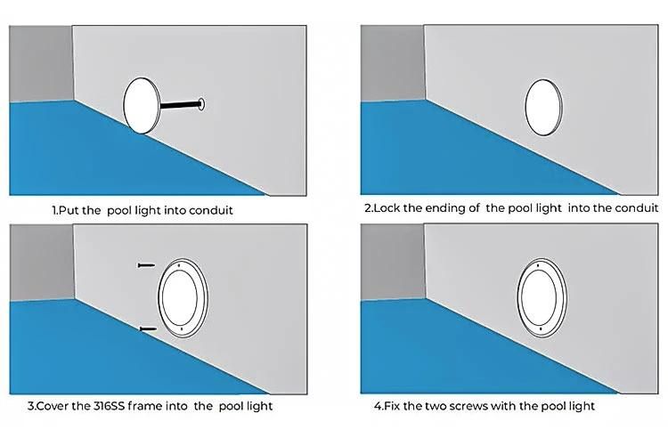 Ultra Thin PAR56 Pool Lights Underwater RGB LED Swimming Pool 12V Underwater Light LED