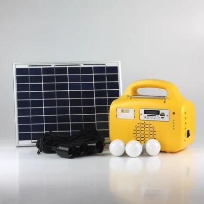 20W Solar Power Kit System Support Fan and FM Radio