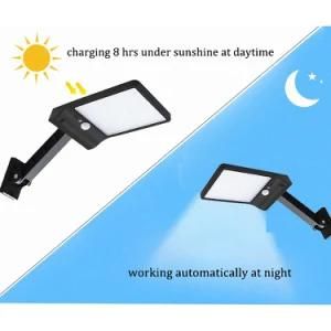 48 LED 500 Lm Solar Lamp Human Body Induction Wall Light 3 Modes Dimmable Outdoor Garden Yard Path Lamp Remote Control Rotate